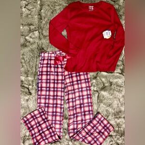 NWT **STEP ON IT** Tween Girls 2pc Flannel Pajama Set, (14/16)